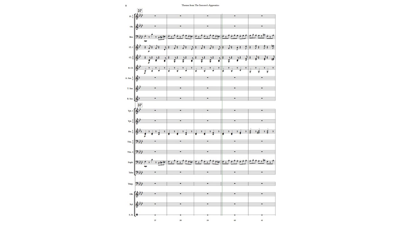 The Sorcerer's Apprentice - NiceChart - Concert Band Arrangement