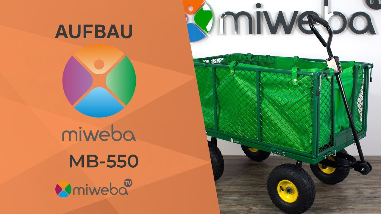 Bollerwagen MB-550 Aufbau Video | Anleitung | Schritt-für-Schritt Montage | Aufbauvideo | Miweba