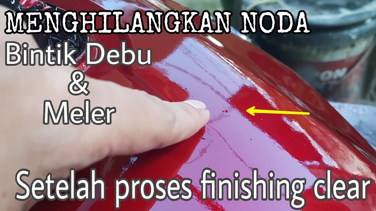 Toturial menghilangkan Bintik debu dan meler setelah proses finishing clear menggunakan mesin polish