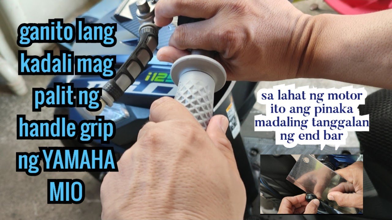 Paano mag palit ng handle grip ng nga YAMAHA MIO. subrang dali lang pala