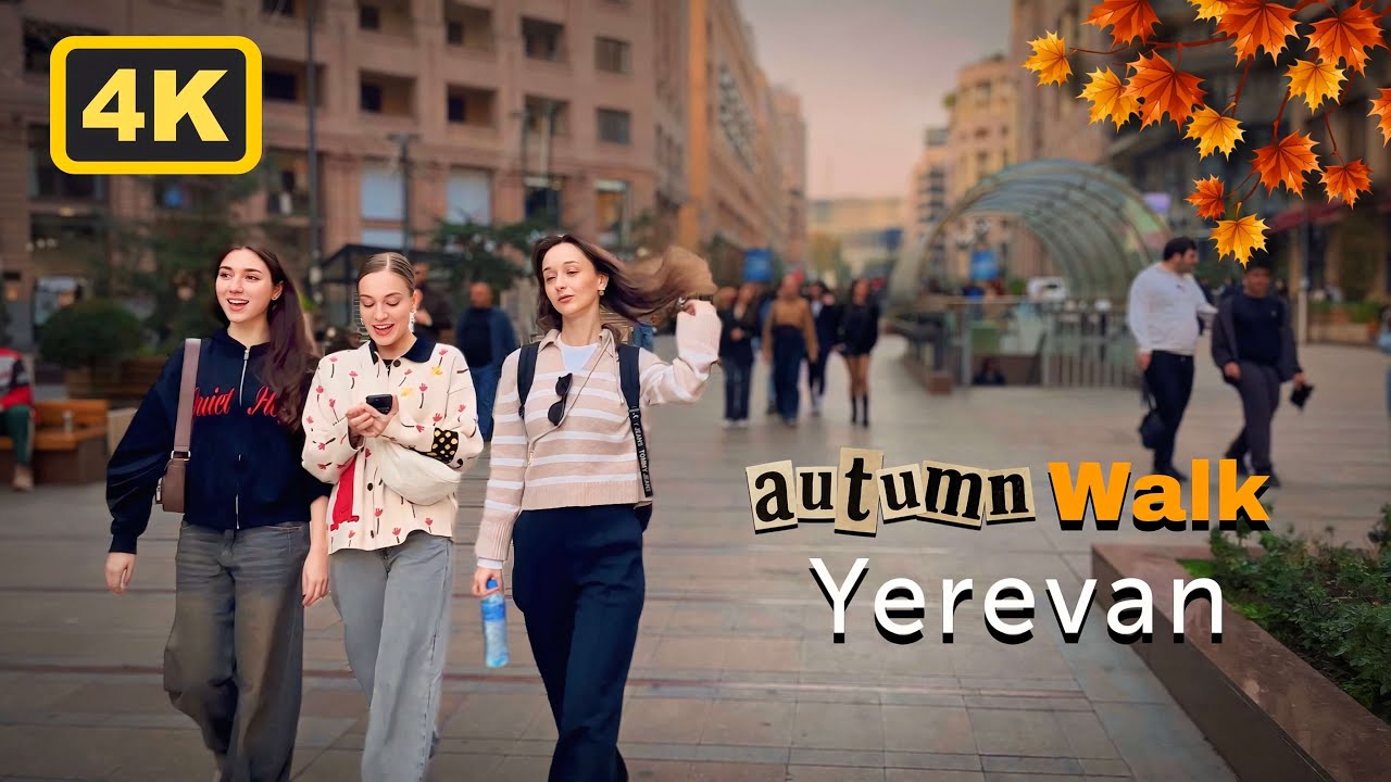 🇦🇲 [4K] Walking Through Yerevan, Armenia – Autumn 2025 Vibes