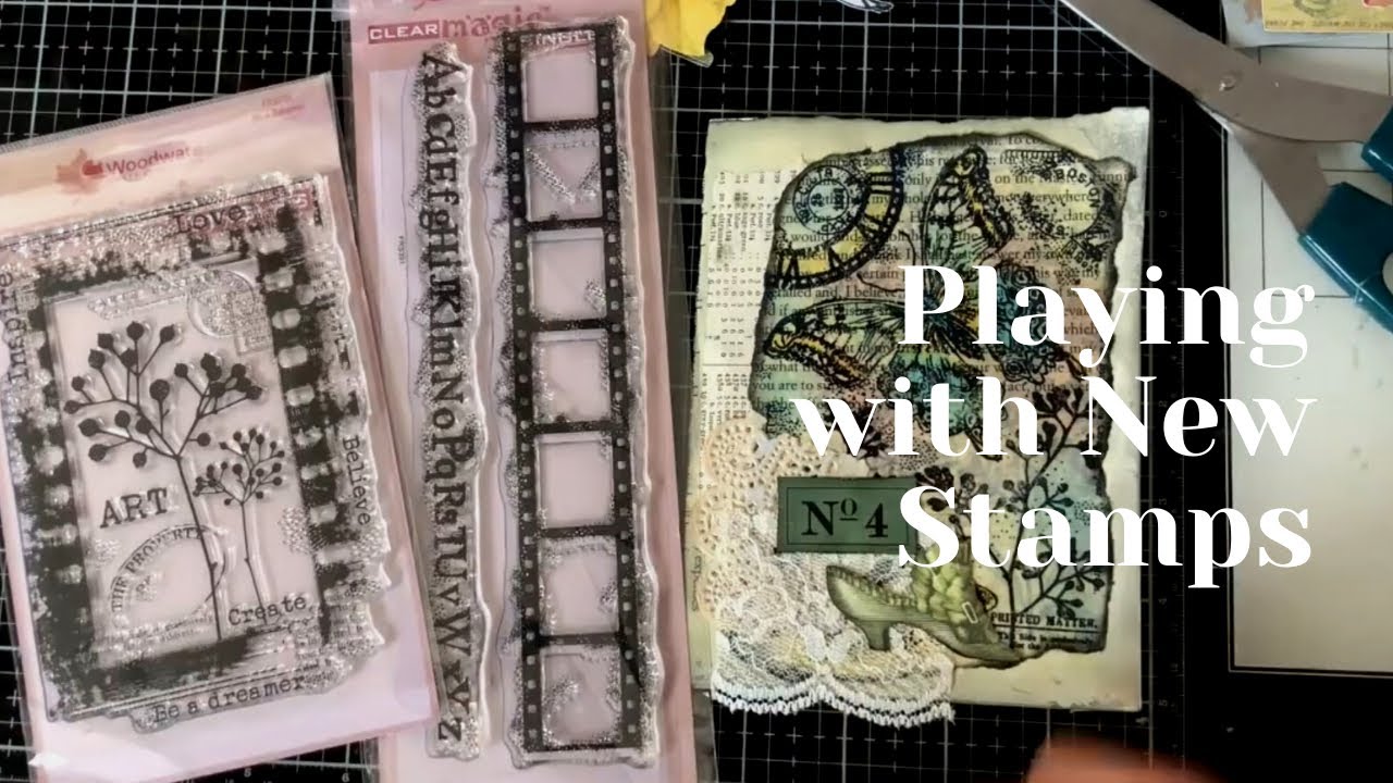 NEW Stamps!!!!! Making Stamped Ephemera for Junk Journal