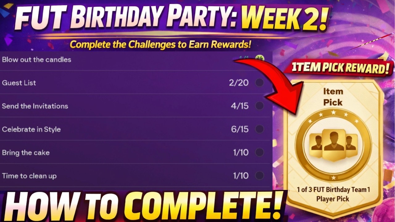 Как быстро пройти вторую неделю FUT Birthday Party!