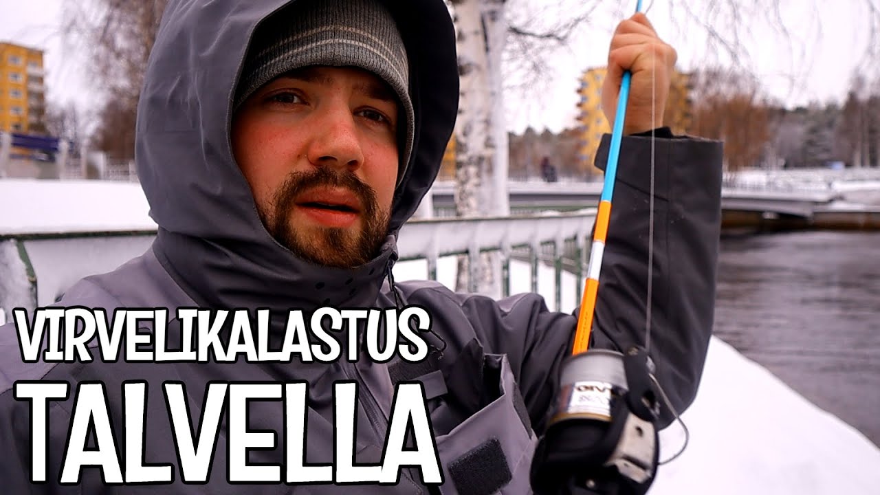 KALASSA OULUJOELLA - SADETTA JA TAIMENTÄRPPEJÄ - VAPAKALASTUS TALVELLA