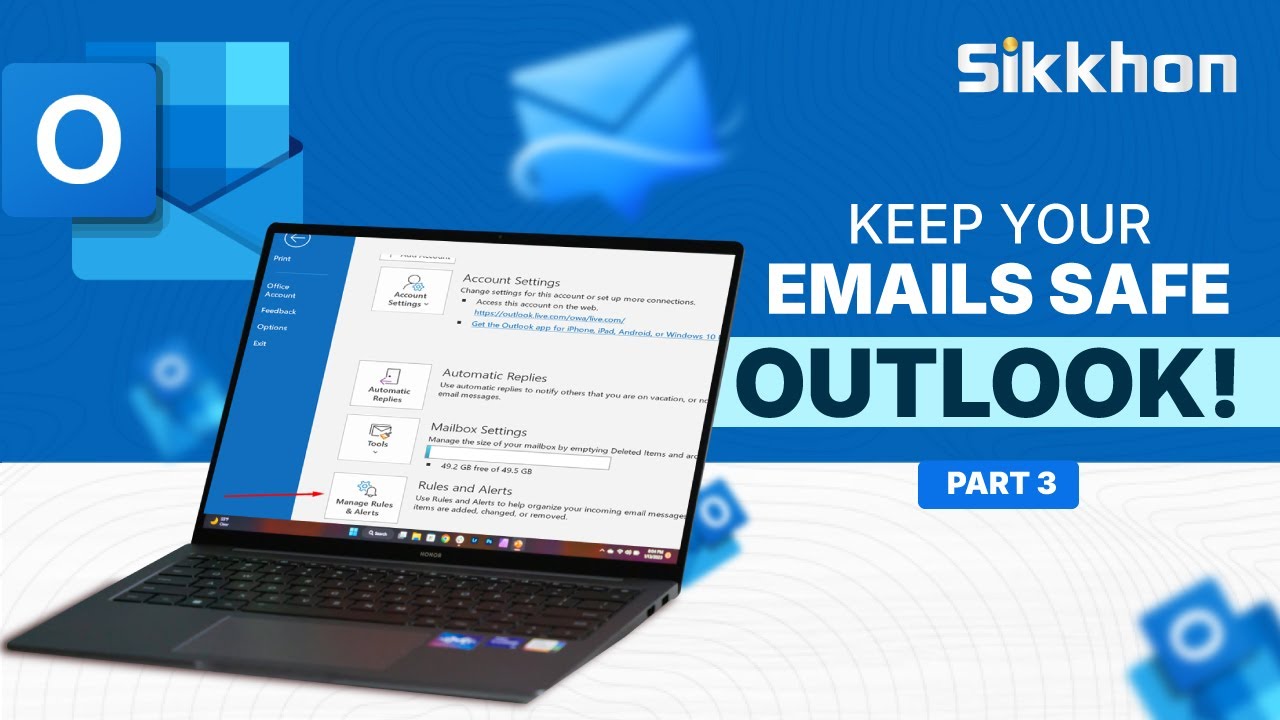 03 - How to stop auto delete mail from outlook | Outlook Bangla Tutorial | Sikkhon