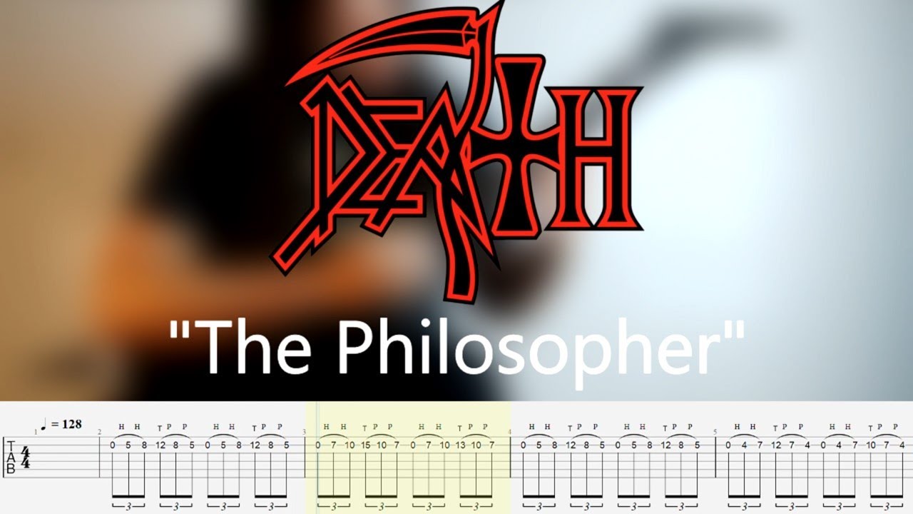 Death - The Philosopher Cover (Tabs on Screen)