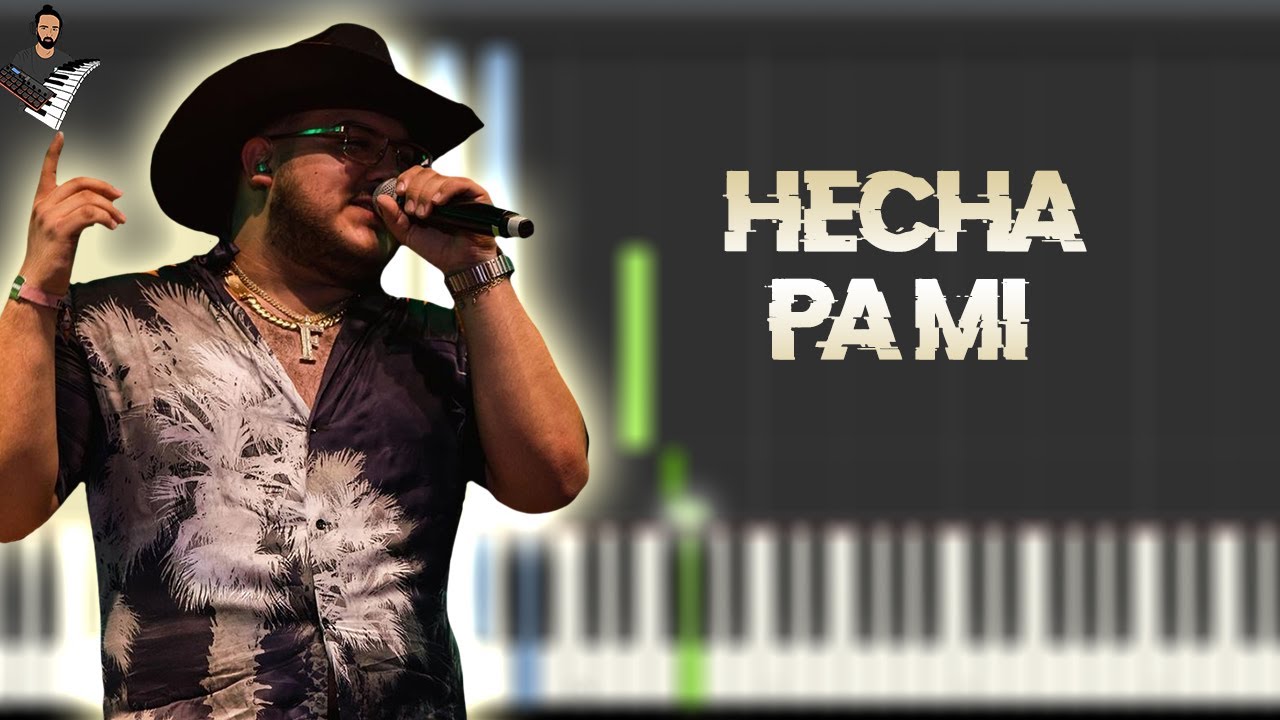 Grupo Frontera - Hecha Pa' Mí | Instrumental Piano Tutorial / Partitura / Karaoke / MIDI