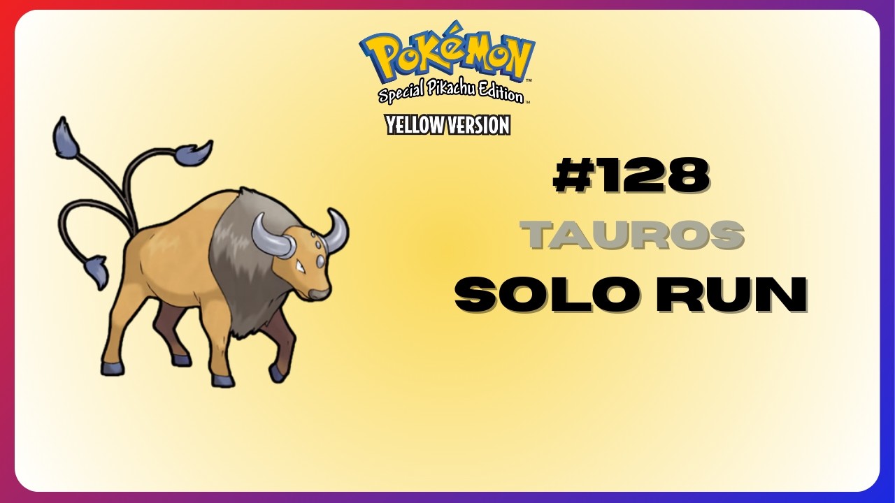 How Good is Tauros in Pokémon Yellow? | Solo Run