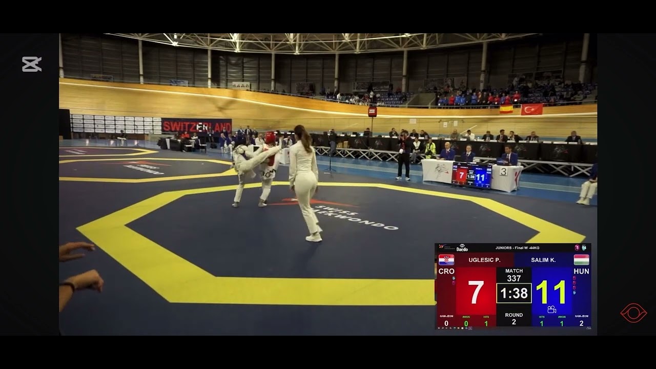 Kamilah SALİM (HUN) Petra UGLESİC (CRO) European Taekwondo Junior Championship 44 kg Final