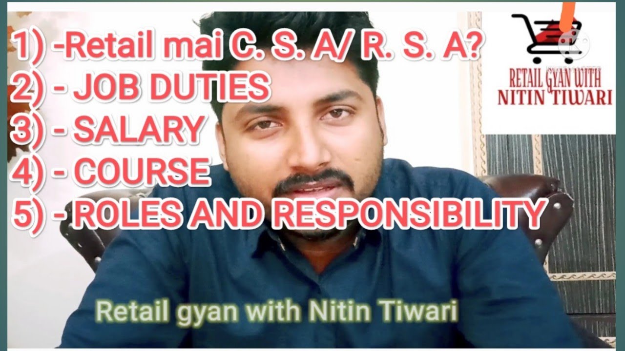 C.S.A / R. S. A JOBS ROLES AND RESPONSIBILITY IN RETAIL, CUSTOMER SERVICE #csa #retail #knowledge