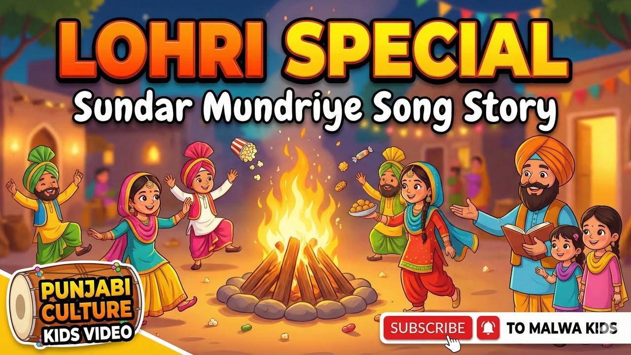 Lohri Special | Sundar Mundriye Song Story | Punjabi Culture Kids Video
