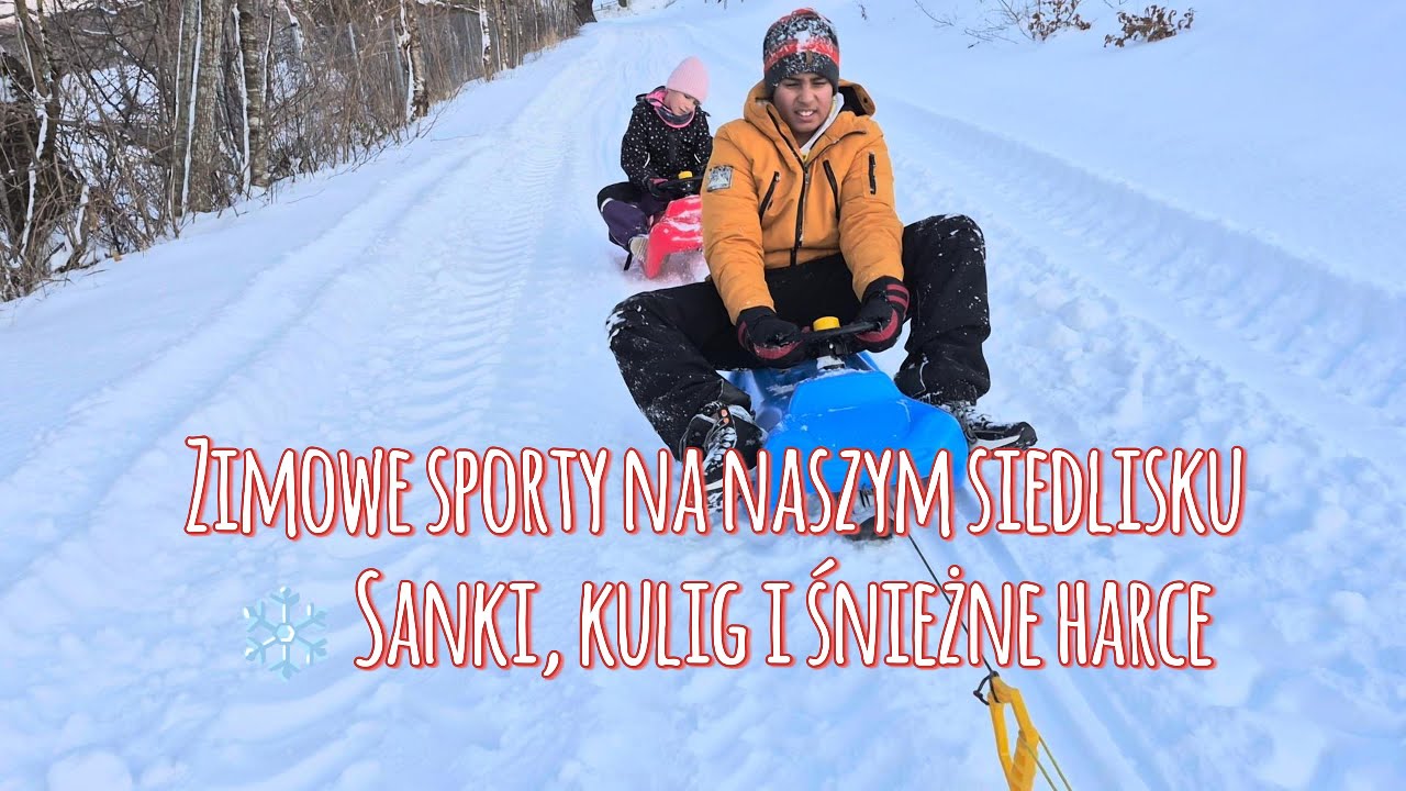 Zimowe sporty na naszym siedlisku ❄️ Sanki, kulig i śnieżne harce