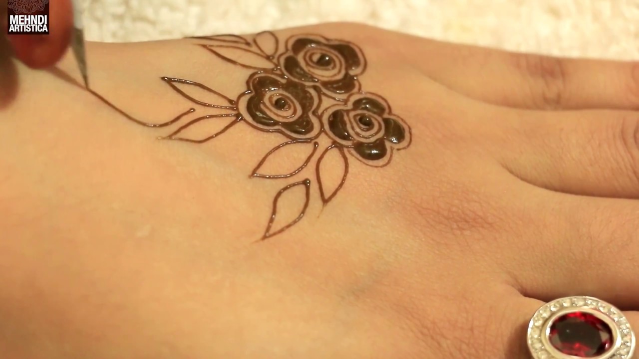 Eid special henna design #2017 | Beautiful Girlish 3 mints Henna Mehendi
