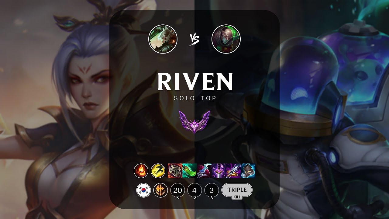 Riven Top vs Singed - KR Master Patch 14.6