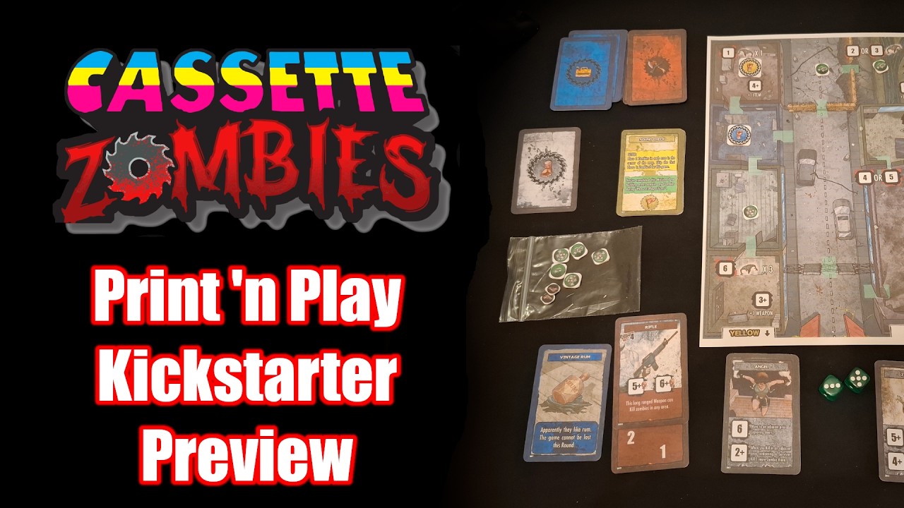 Cassette Zombies - Print 'N Play Kickstarter Preview