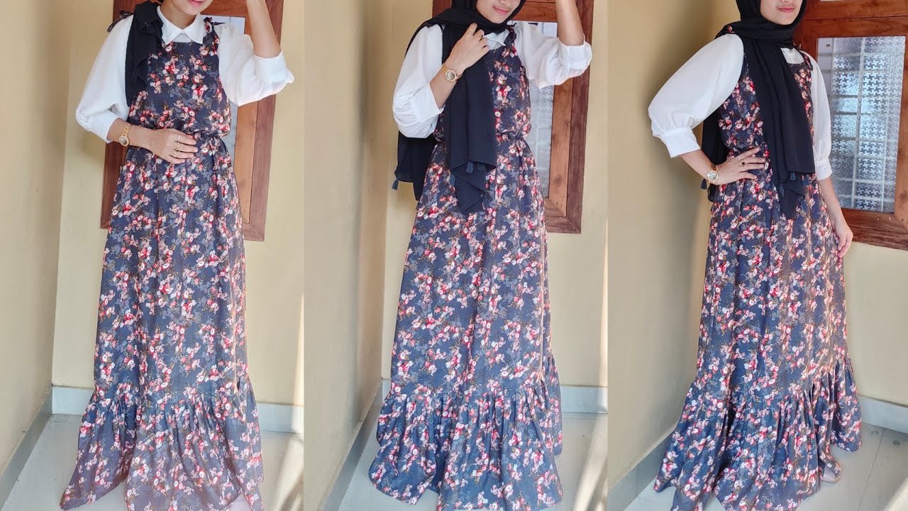 DIY : Shoulder tie maxi dress with blouse