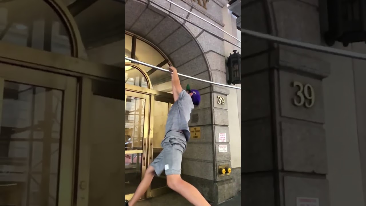 Pt 2 pole spinning #pants falling down