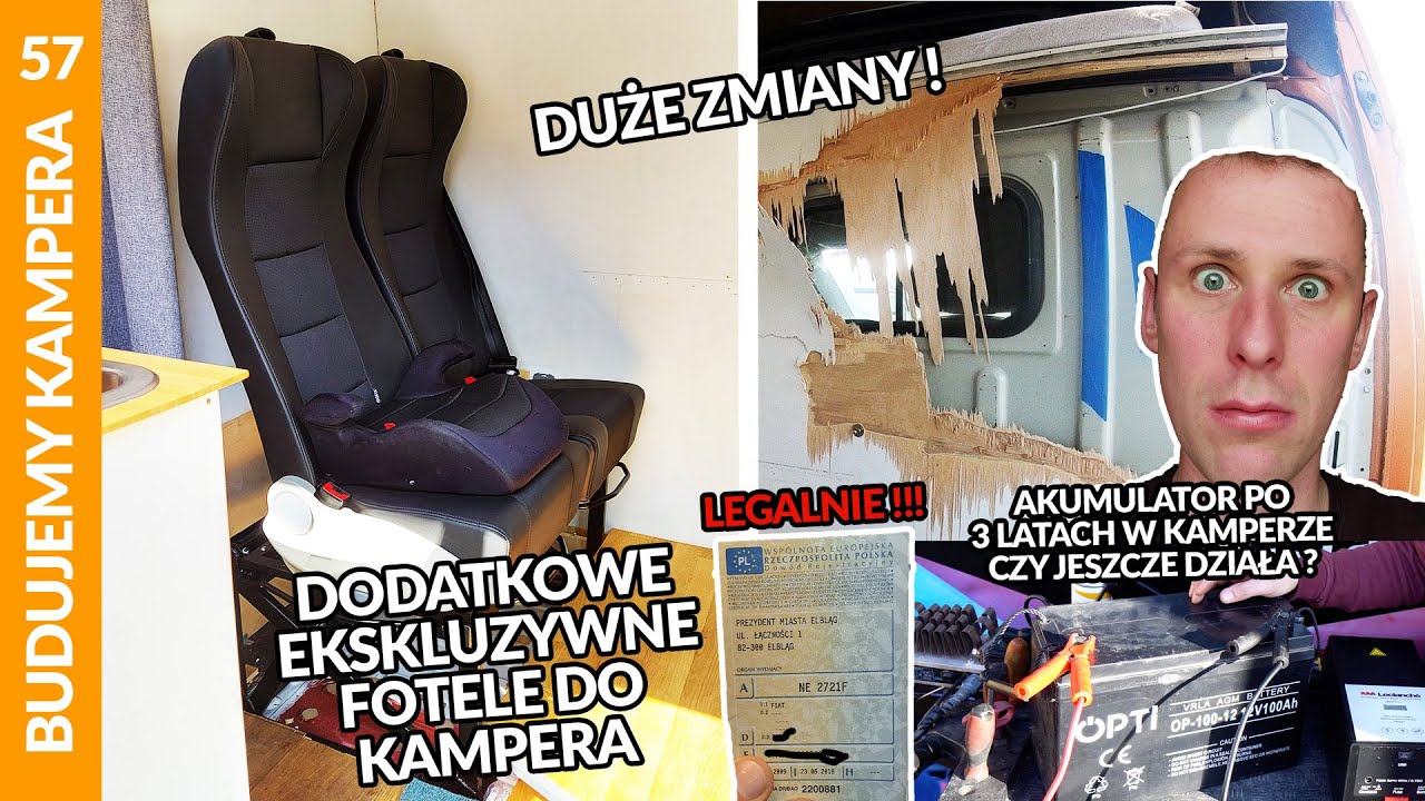 💺 Dodatkowe fotele do kampera! 😲 DUŻE ZMIANY! Akumulator po 3 latach i 900 cyklach w Kamperze.
