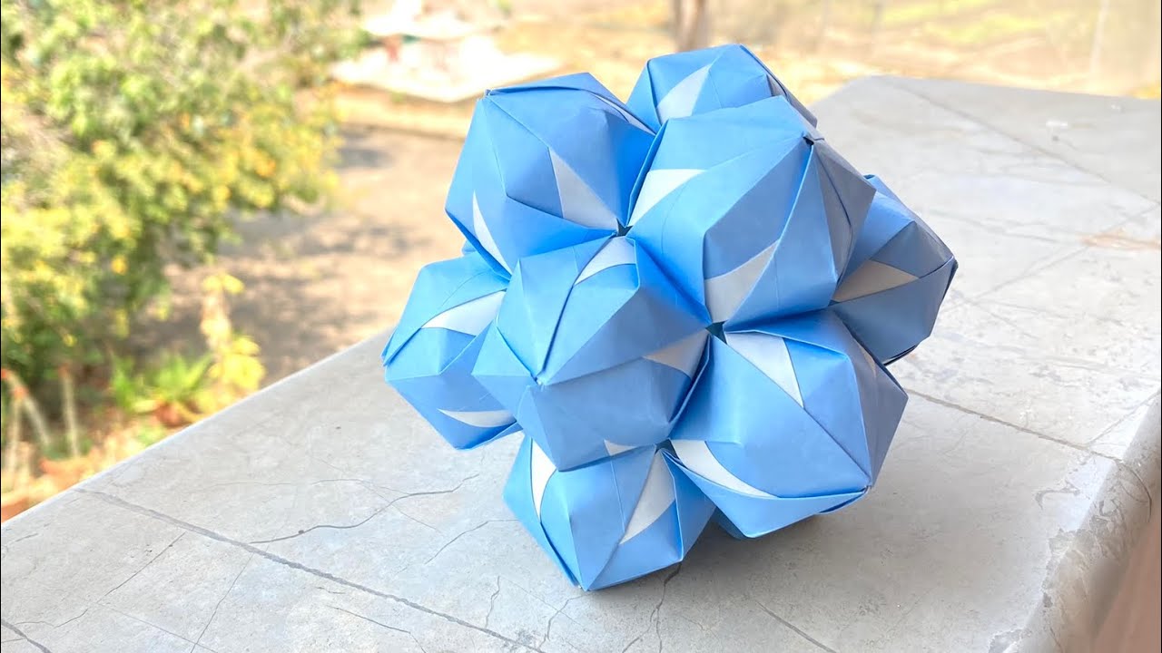 Artichoke Kusudama - PrwOrigami Folding Tutorial 【くす玉・折り紙】