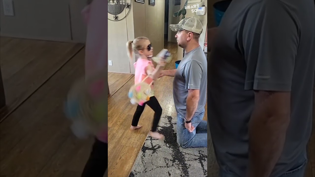 Dad's the BEST ATM!  Hilarious Cash Machine Makes Daughter's Day