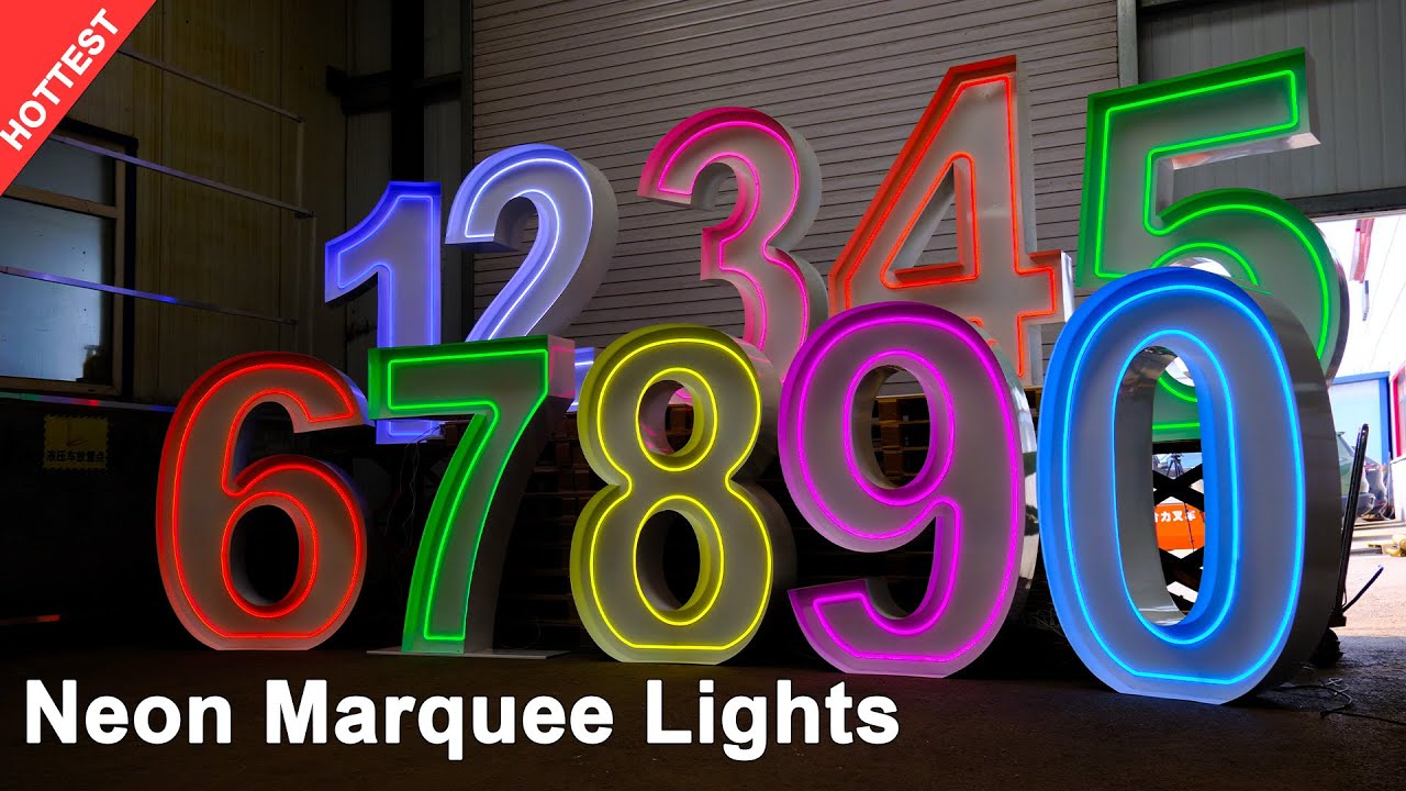 Neon marquee letters for wedding party decoration #marqueeletters #marqueenumbers