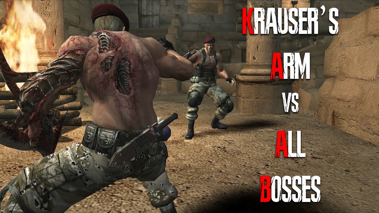 KRAUSER'S ARM vs ALL BOSSES - Resident Evil 4 HD Project
