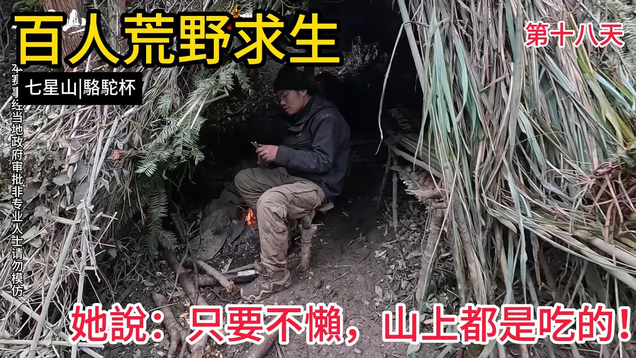 【七星山|駱駝杯 | 第十八天】荒野求生第18天！他在荒野蓋出『推拉門別墅』，還挖出超深山藥&hellip;