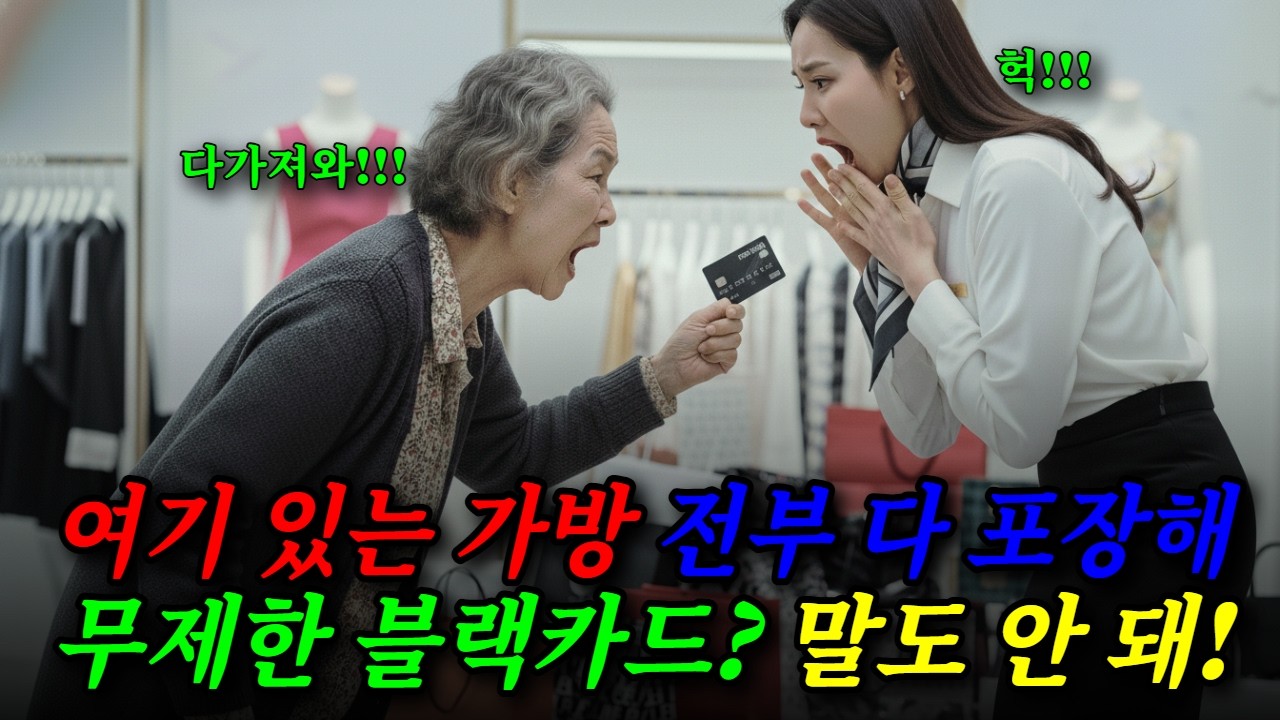 백화점 VIP 라운지 잘못 들어갔다가 모욕당한 할머니, 블랙카드 꺼내 '여기 있는 가방 다 포장해' 외친 사이다 결말 │시니어│시니어사연│시니어드라마│사연│드라마│감동│감동사연
