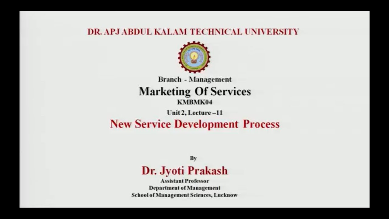 Marketing of Services | New Service Development Process | AKTU Digital Education