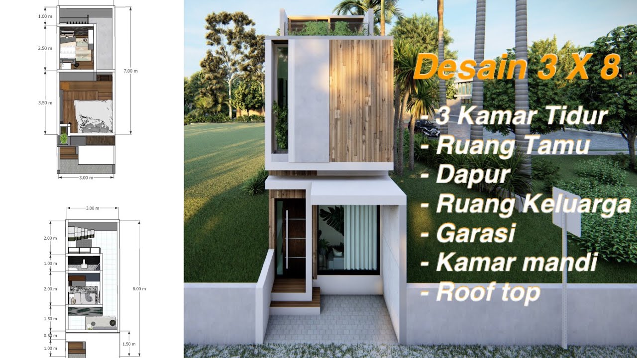 Renovasi rumah - 3x8 Dengan 3 Kamar tidur Ada Rooftop nya !!