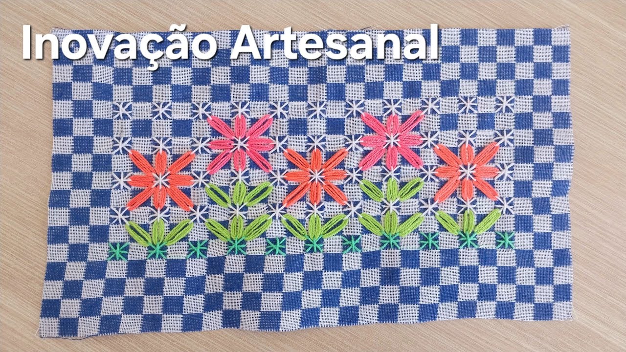 #339 Bordado no Xadrez #passoapasso