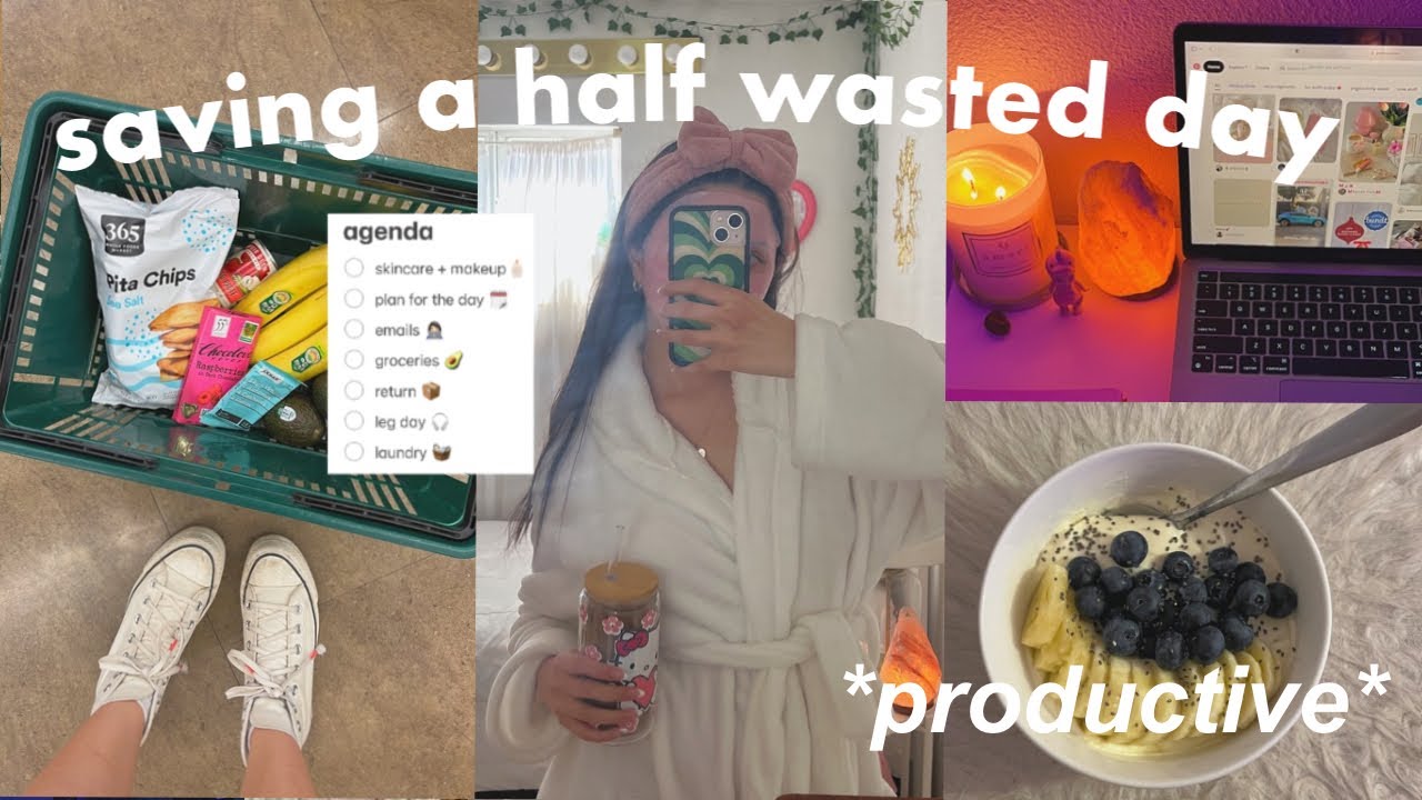 SAVING A HALF WASTED DAY 🌱 complete my to-do list with me, self care & lots of productivity
