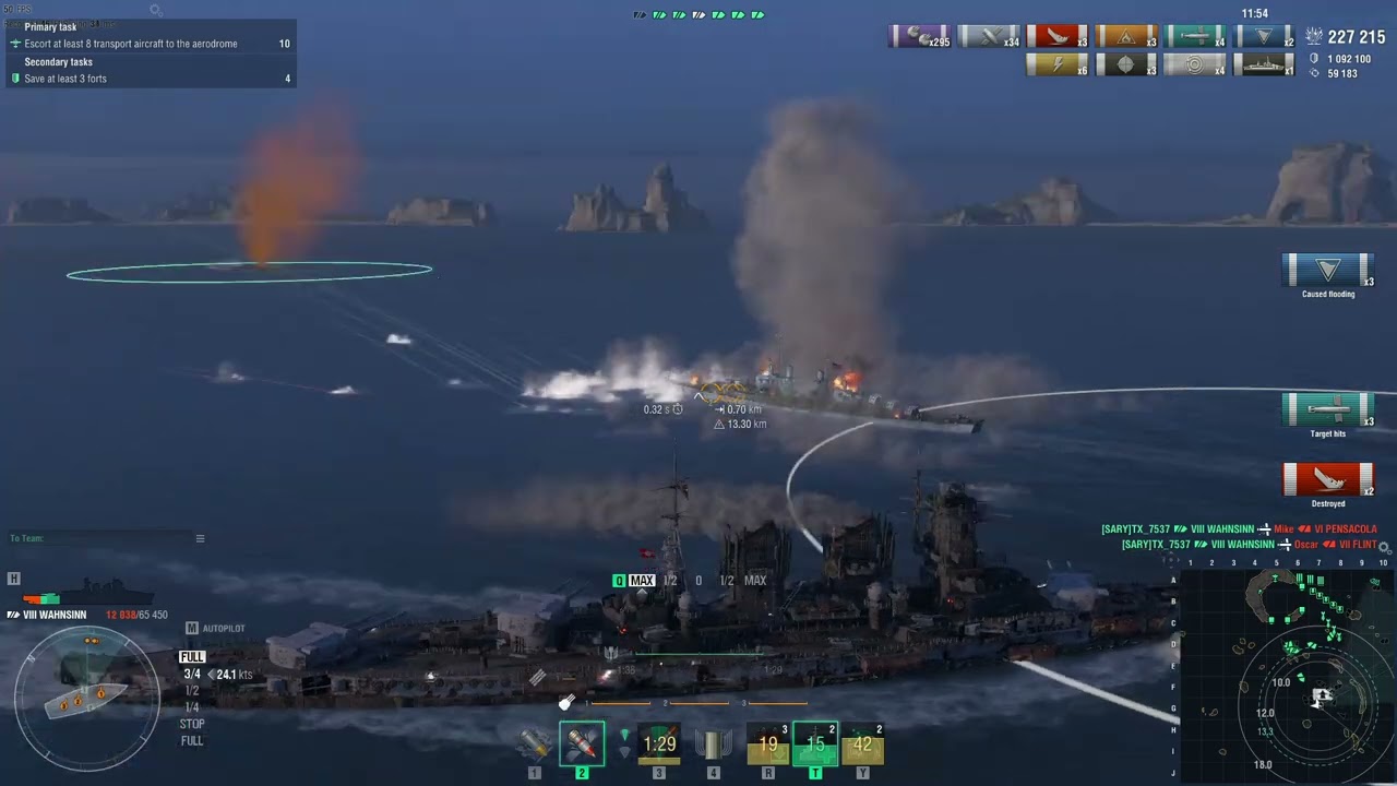 Wahnsinn-the German Gladiator (World of Warships Gameplay)