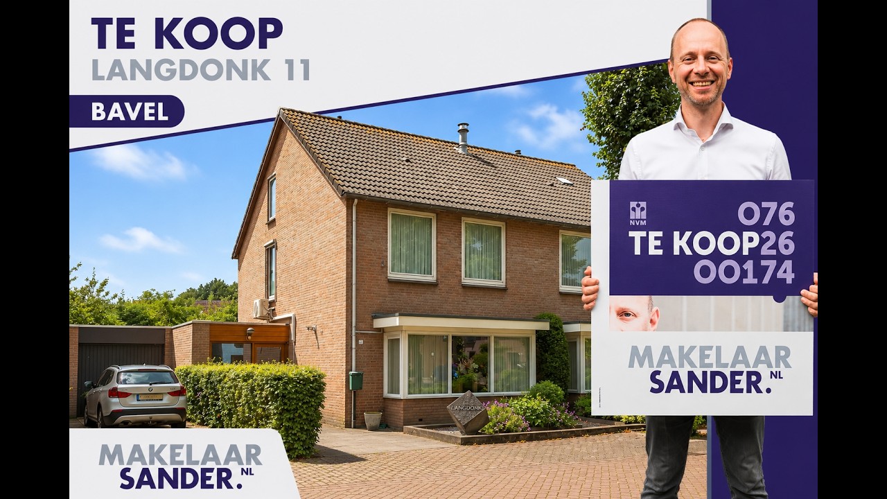 Twee onder een kapwoning met praktijkruimte aan de Langdonk 11 te Bavel.