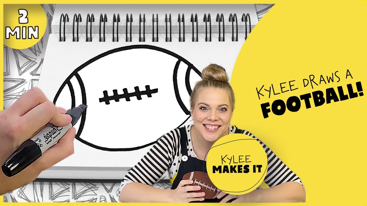 How to Draw a Football | Learn How to Make a Football Drawing in this Easy Art Video for Kids