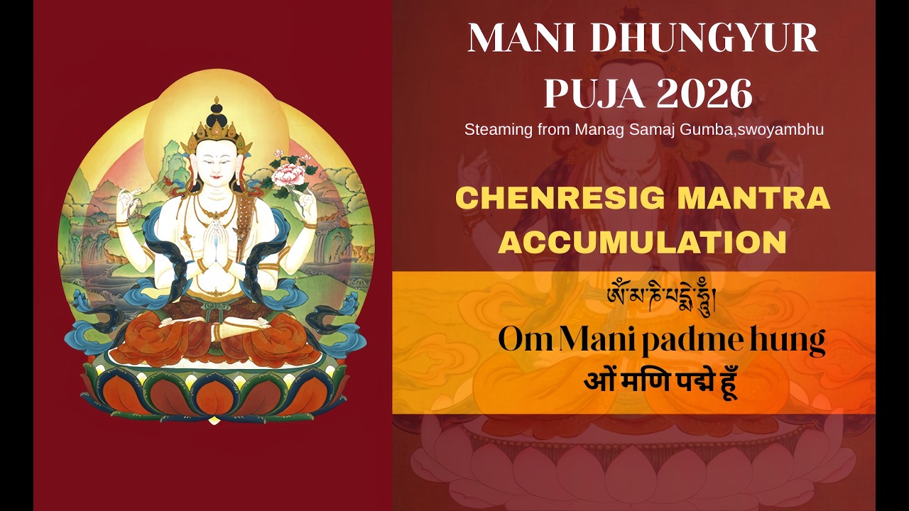 Day 2-1| Chenresig Practice 43rd Mani Dhungdrub Puja 2026 Live Streaming from Manang Samaj Gumba