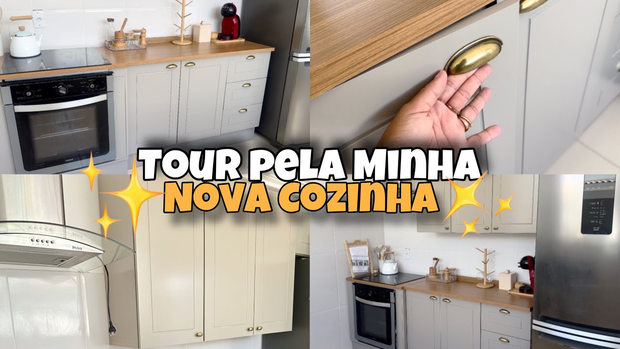 Sonho Realizado: Tour pela Minha Nova Cozinha henn cinza Americana