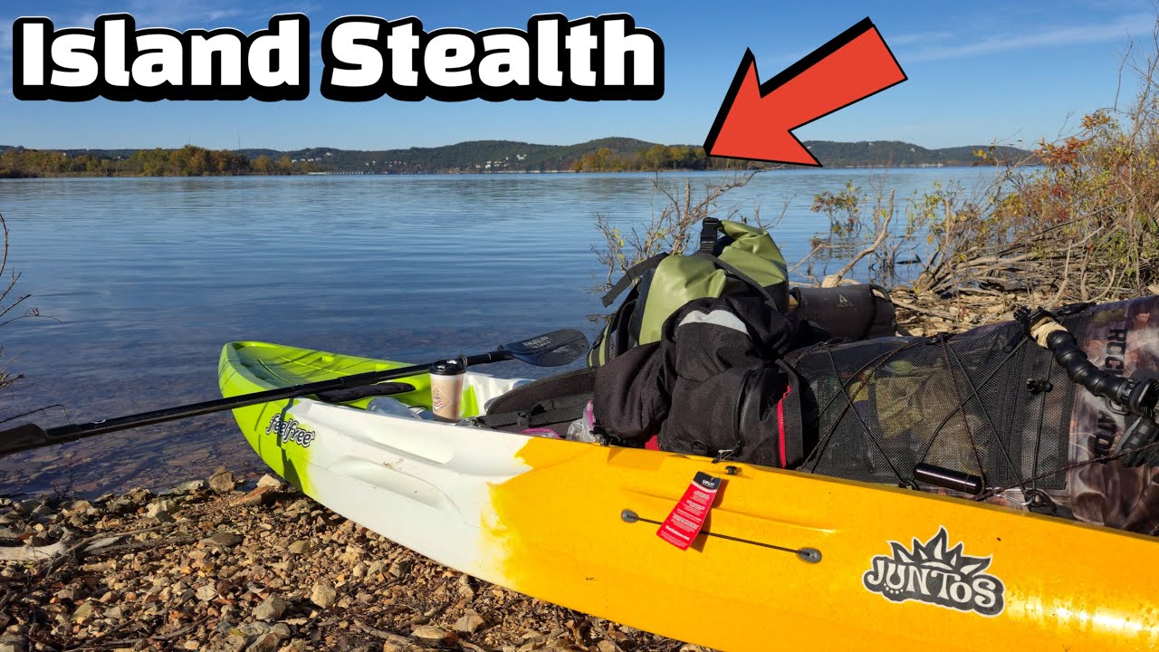 Stealth Camp #62 Kayak on an Island on Tablerock Lake