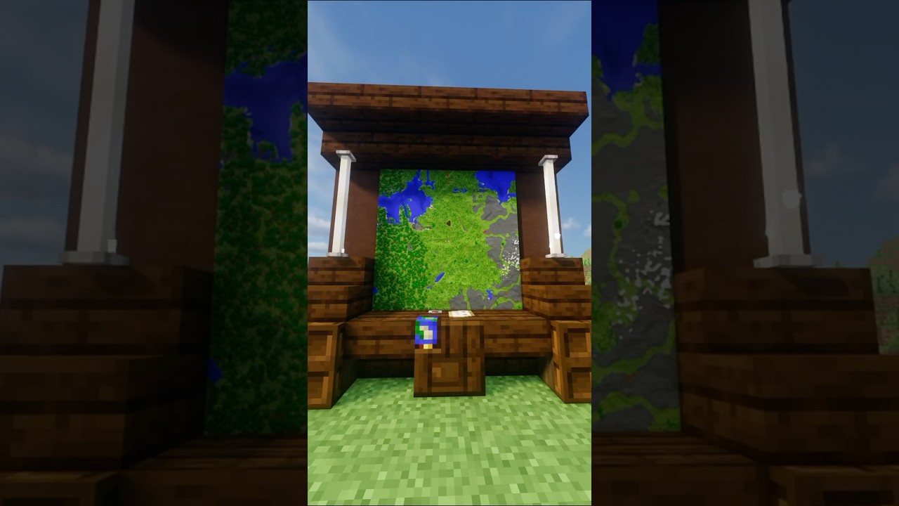 Projekt ściany z mapą Minecraft #minecraft #minecraftshorts #minecraftbuilding #minecrafttutorial