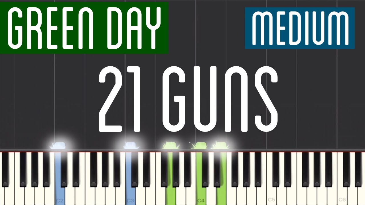 Green Day - 21 Guns Piano Tutorial | Medium