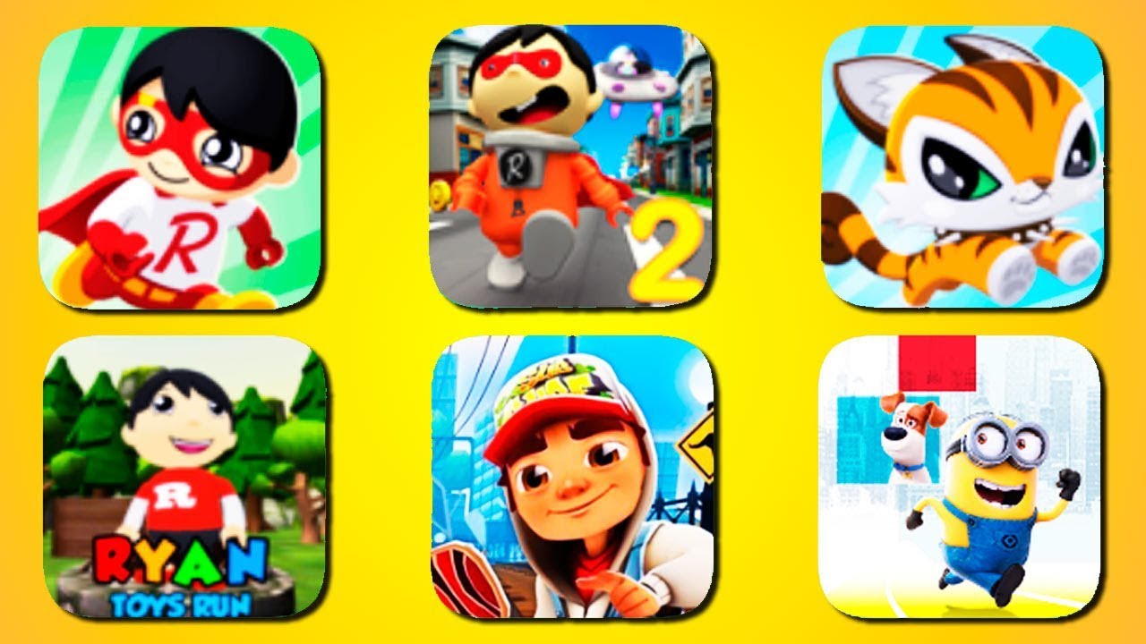 Tag with Ryan, Ryan's Toys Run, Ryan City Rush,  Dash Tag,  Minion Rush, Subway Surfers