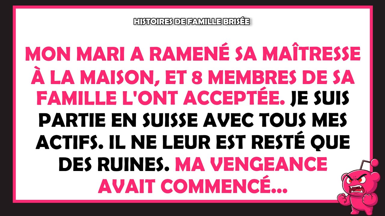Mon mari a ramené sa maîtresse à la maison, et la famille l'a acceptée.