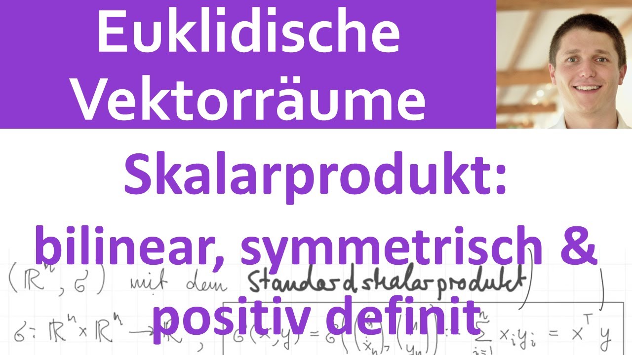 📘 Euklidische Vektorräume 01 | Intro im R^2, Definition Skalarprodukt, Beispiele im R^n / Funktionen