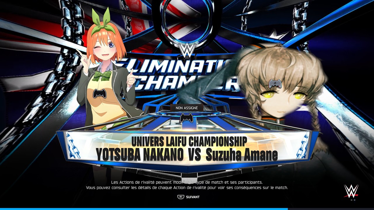 Wwe 2k25 . Univers Laifu Championship . Yotsuba Nakano vs Suzuha Amane (c)