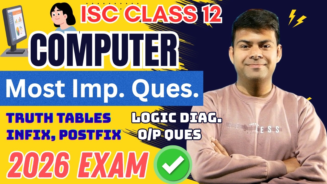 ISC Class 12 Computer Science 2026 🔥 Most Important Questions | Sure Shot Exam Prep | LIVE Revision