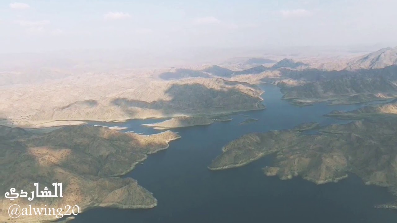 تصوير جوي لسد وادي حلي على ارتفاع 500 متر