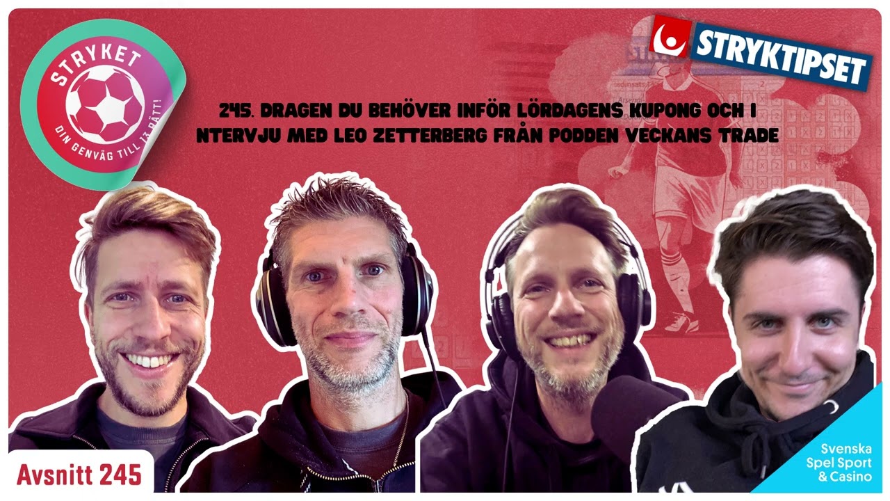 245. Dragen du behöver inför lördagens kupong och gäst:Leo Zetterberg från podden Veckans trade