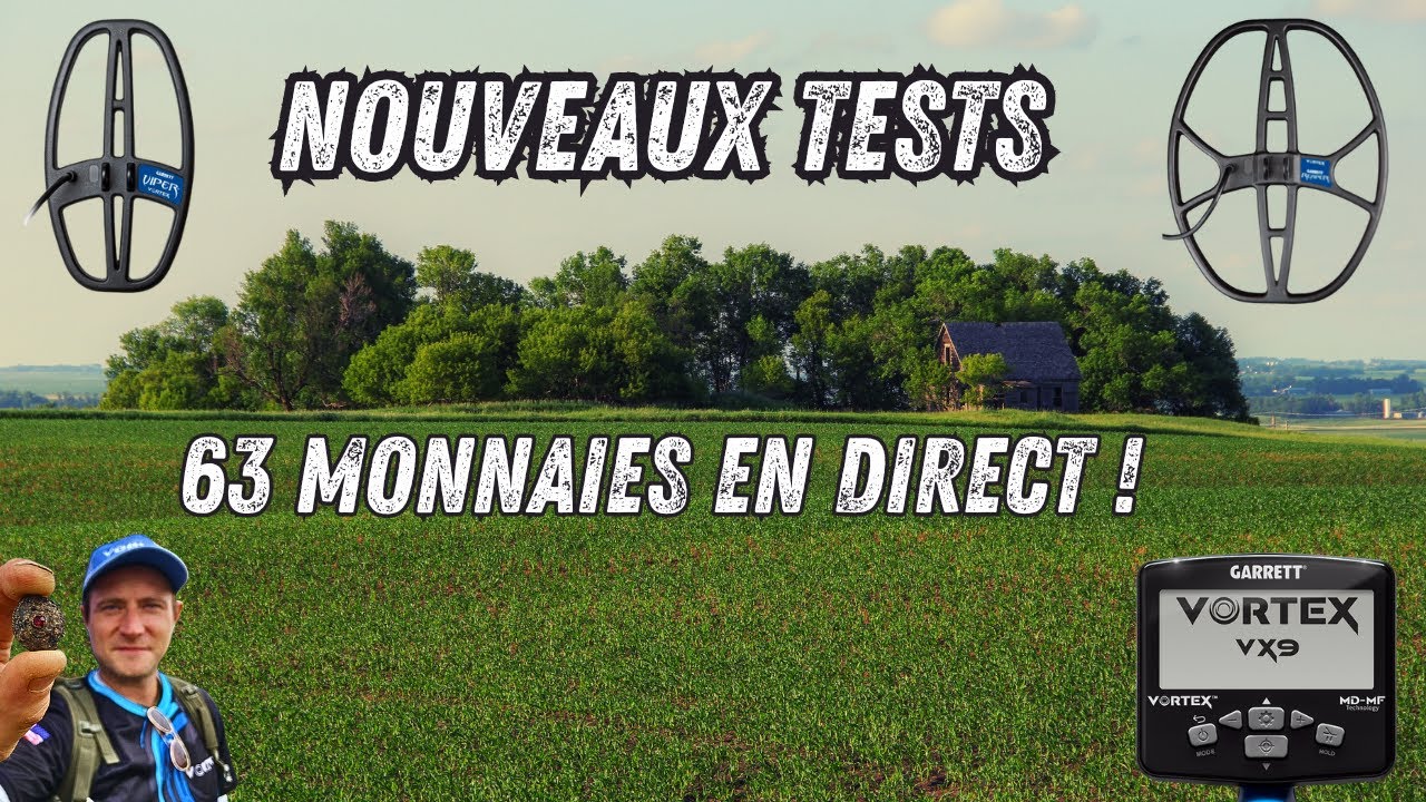 Détection de métaux : 63 Monnaies pour le premier test des deux nouveaux disque Garrett vortex