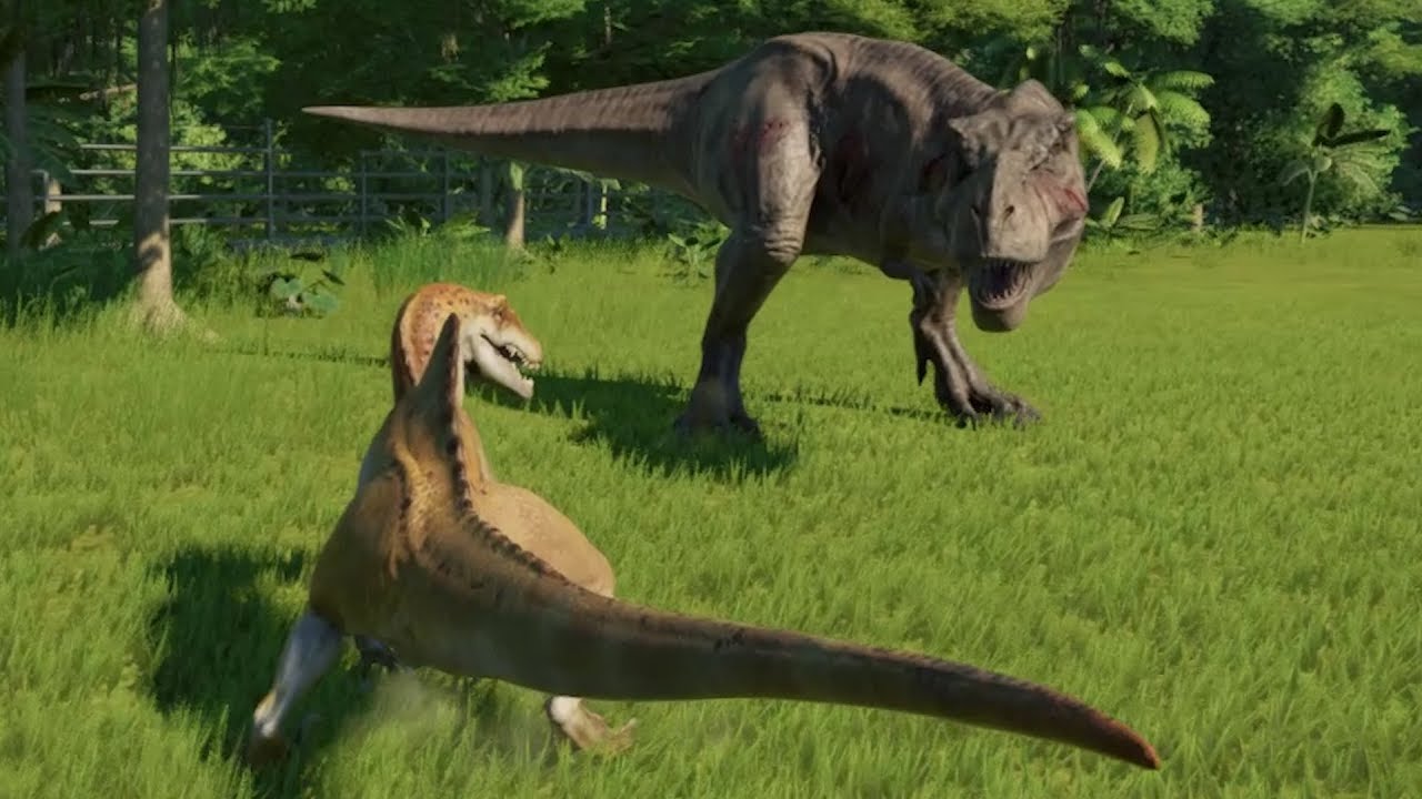 Spinoraptor(Modified) VS T-Rex, I-Rex, Indoraptor, Spinosaurus and Carnotaurus - JWE