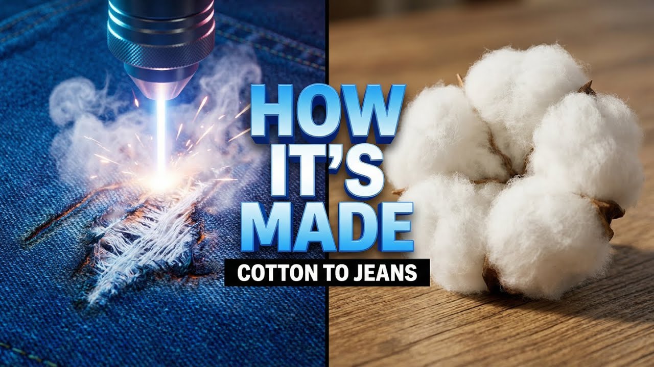 Inside the Jeans Factory | How Denim is Dyed & Distressed (ASMR)